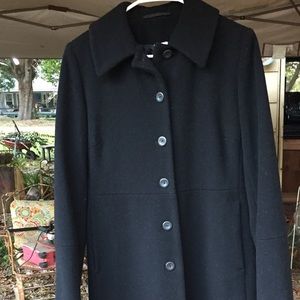 3/4 length black coat
